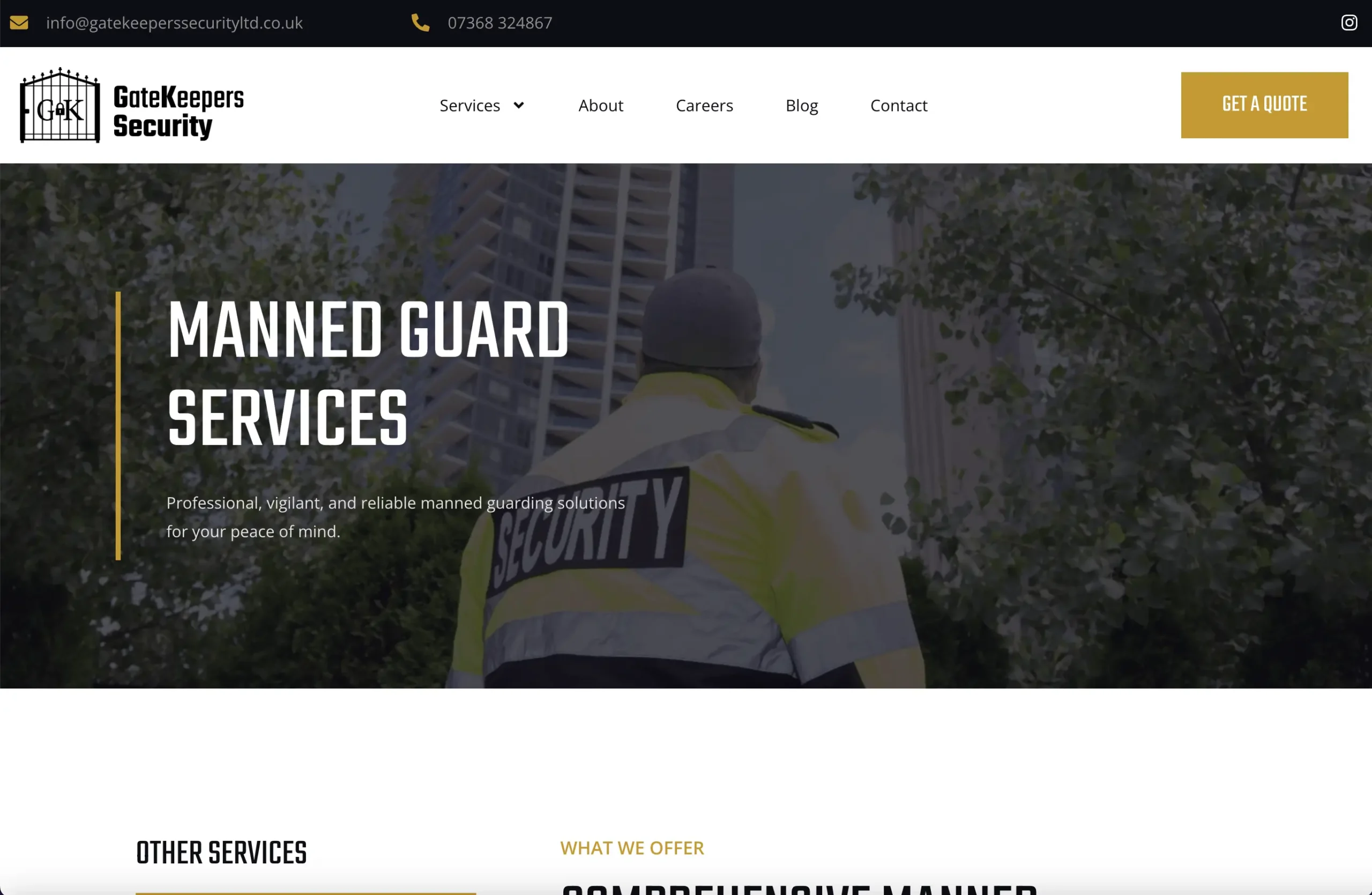 Security company website design by Kwayse
