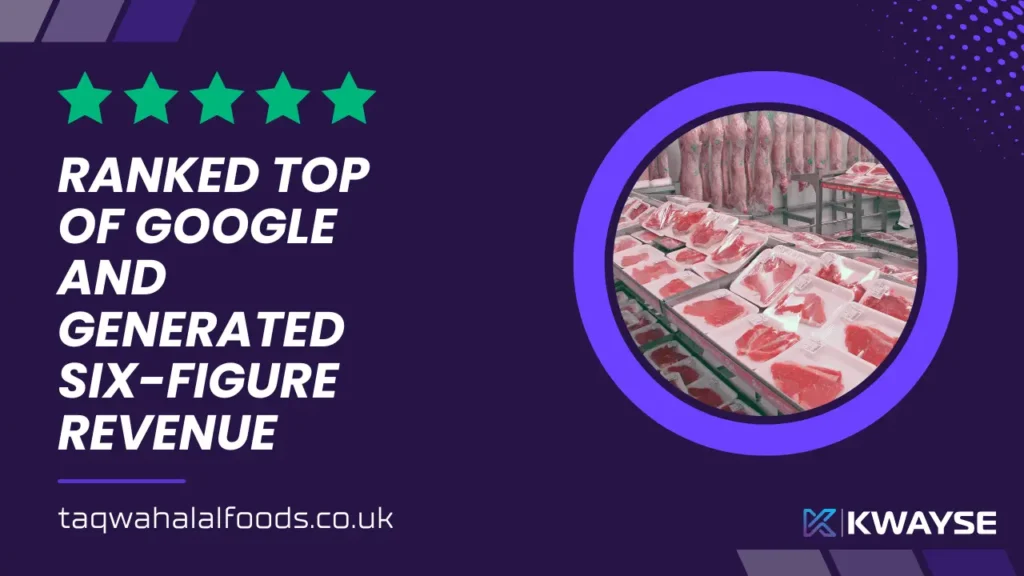 THF ecommerce SEO Case Study for Kwayse ecommerce seo agency